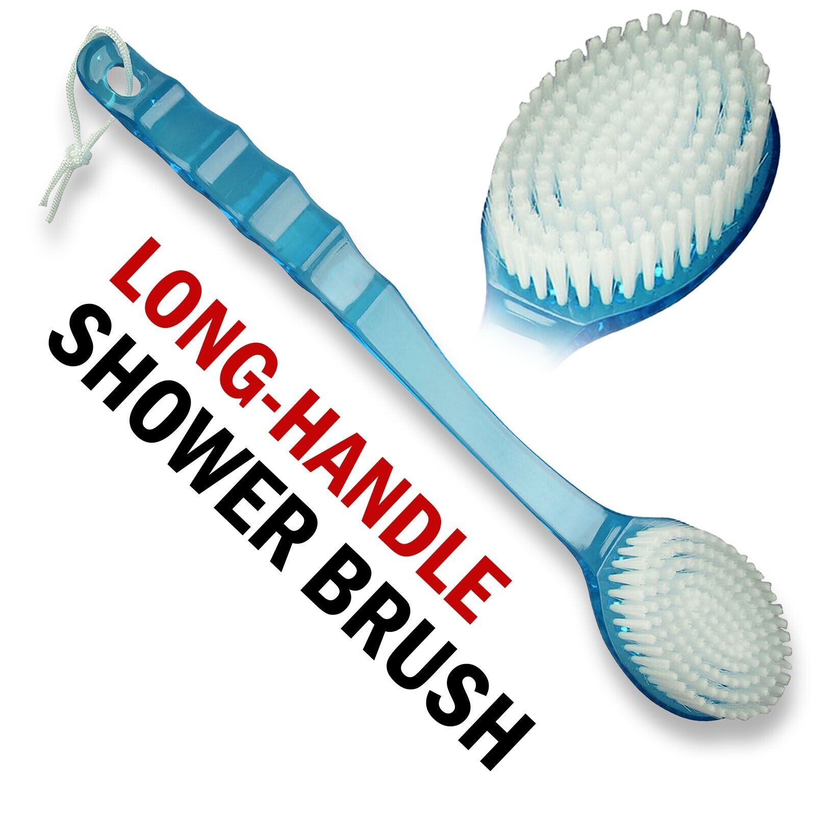 Long Handle Exfoliating Body Shower Brush. we ship only inside the US, USPS First Class Package 2 Day Handling , 2-5 Day Shipping. Long Handle Bath Body Brush Soft Back Shower Exfoliating Dead-Skin Scrubber Massager Brush by KT Deals Soft Bristles and Mas