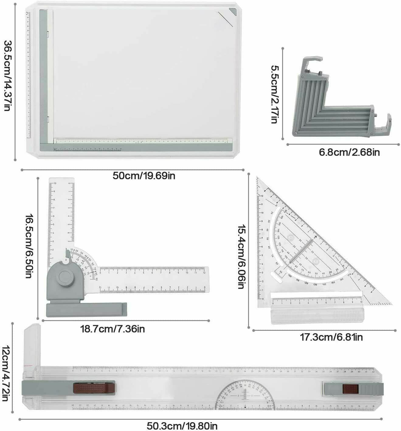 Engineering A3 Drawing Board Table Architects Technical Drafting Whiteboard Tool — image 3
