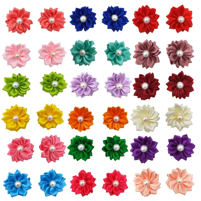 Pet Supplies Head Flower Bow Rubber Band Petal Pearl Ha004 Random - Shop at LoveMi