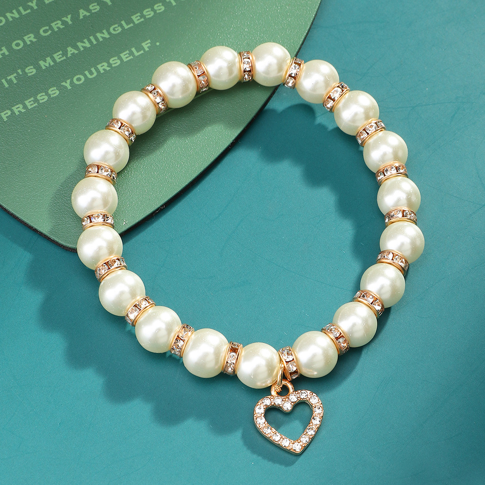 Popular Temperament Imitation Pearl Alloy Spacer Bracelet