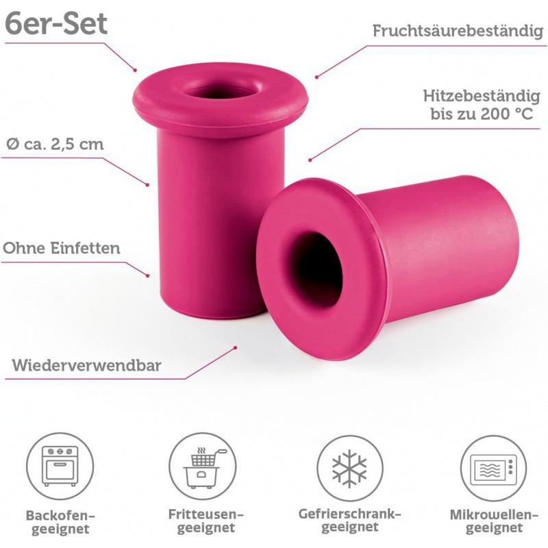 Kitchen Baking Helper Set Multi-Use Silicone Hollow Plugs For Perfect Bread, Cakes And Muffins  Must Have Home Gadget 3