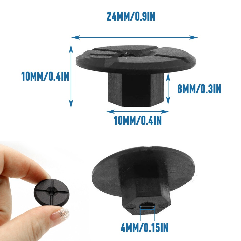 For M Ercedes Nylon Nuts Wheel Arch Trim Panel Splash Guard Undertray Bumper 50x — image 6