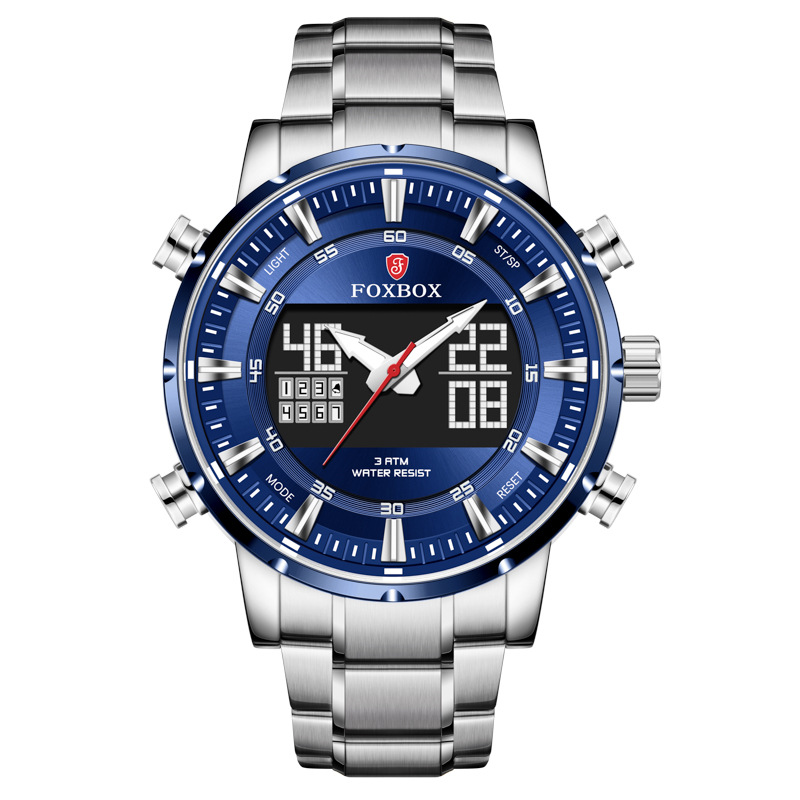 Dual Display Series Men's Dual Display Multifunctional Sports Waterproof Watch