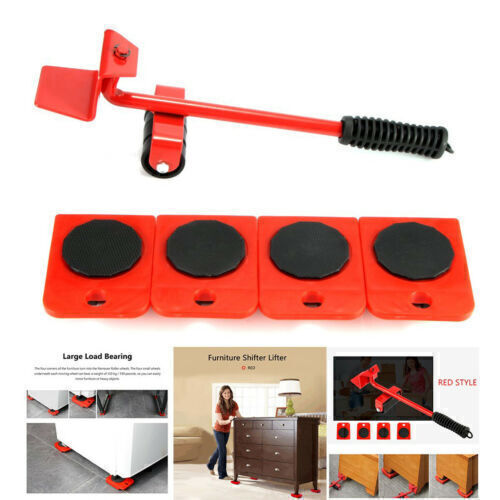 5 PCS Heavy Duty Furniture Shifter Lifter Set Wheel Moving Removal Slider Moving 20