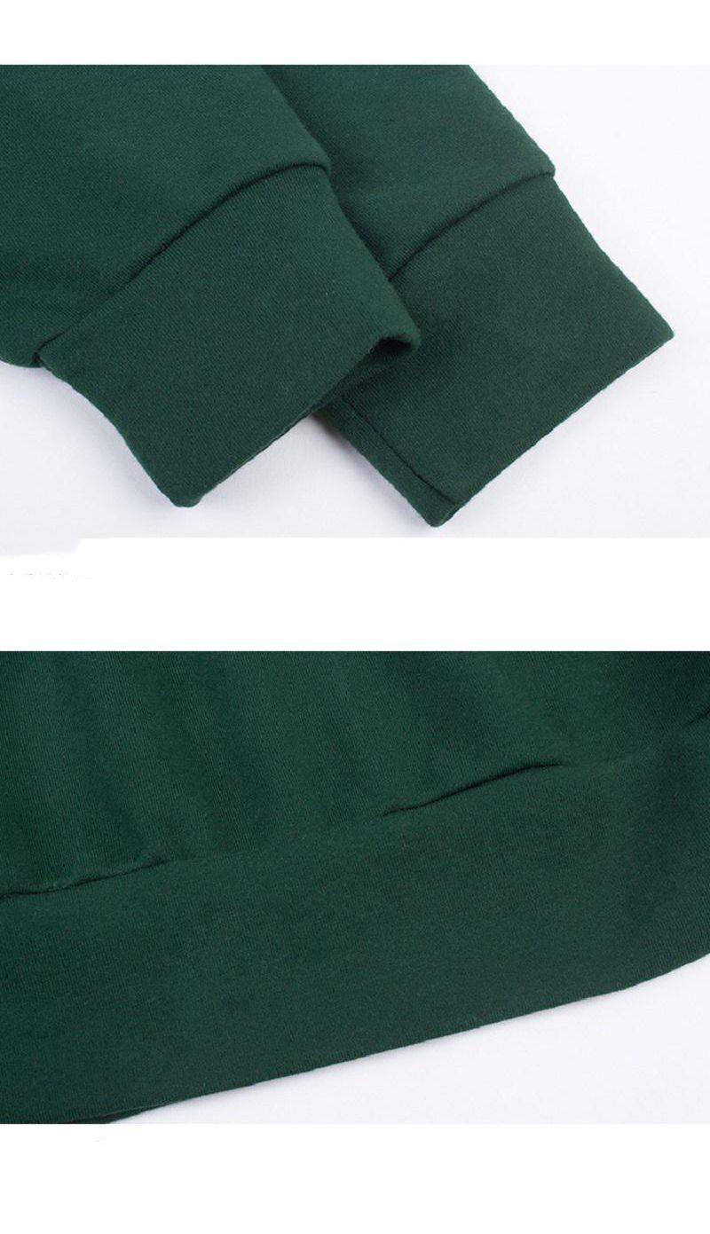 Title 4, American Retro Dark Green Round Neck Sweater Women