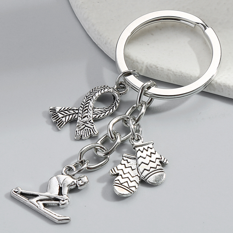 Winter Ski Scarf Gloves Sports Souvenir Gift Keychain E3943 - Shop at LoveMi