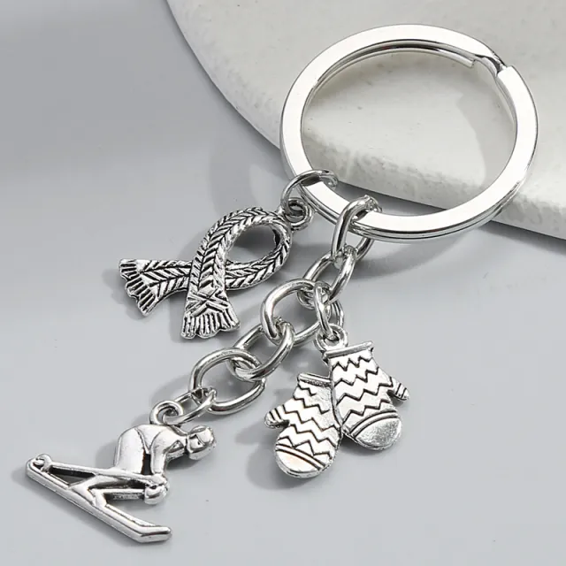 Winter Ski Scarf Gloves Sports Souvenir Gift Keychain E3943 - Shop at LoveMi