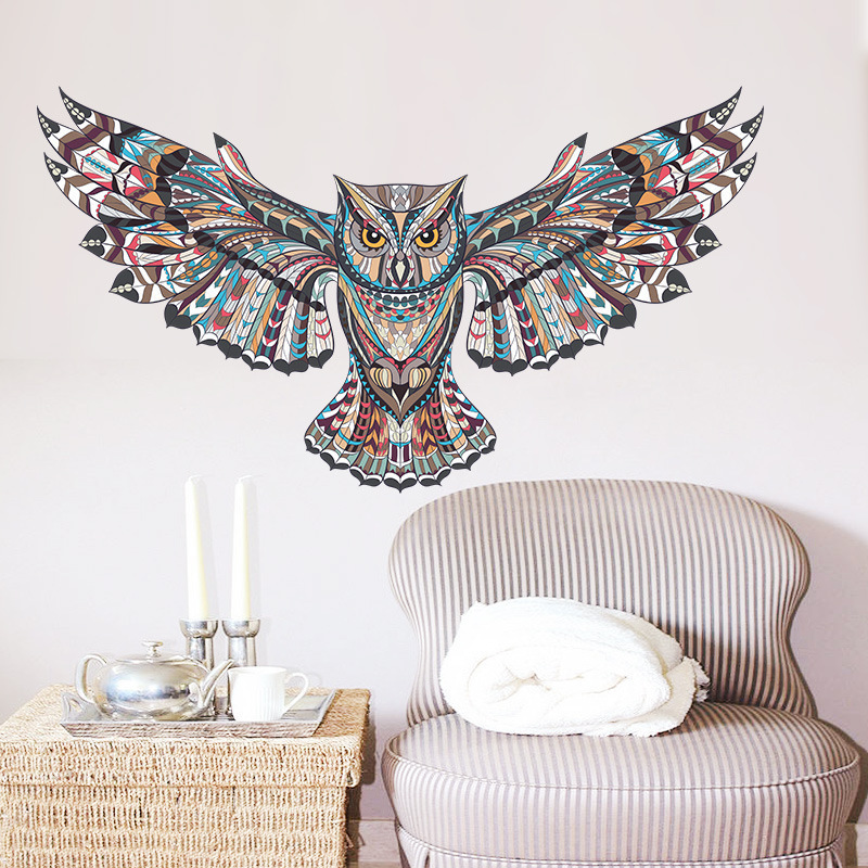 Creative Owl Living Room Bedroom Background Wall Sticker