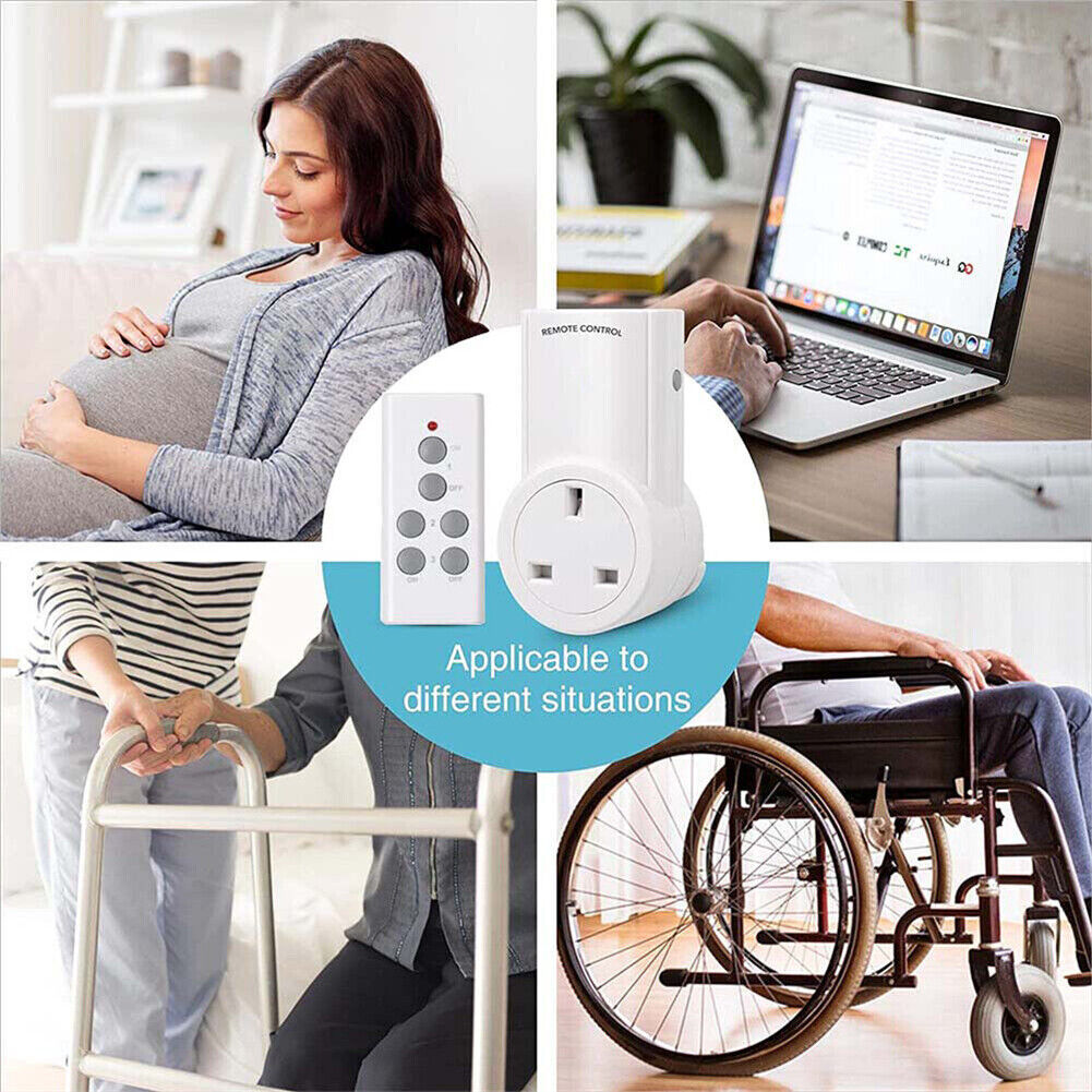 Wireless Remote Control UK Plug Power Socket Switch, Household Outlet Set