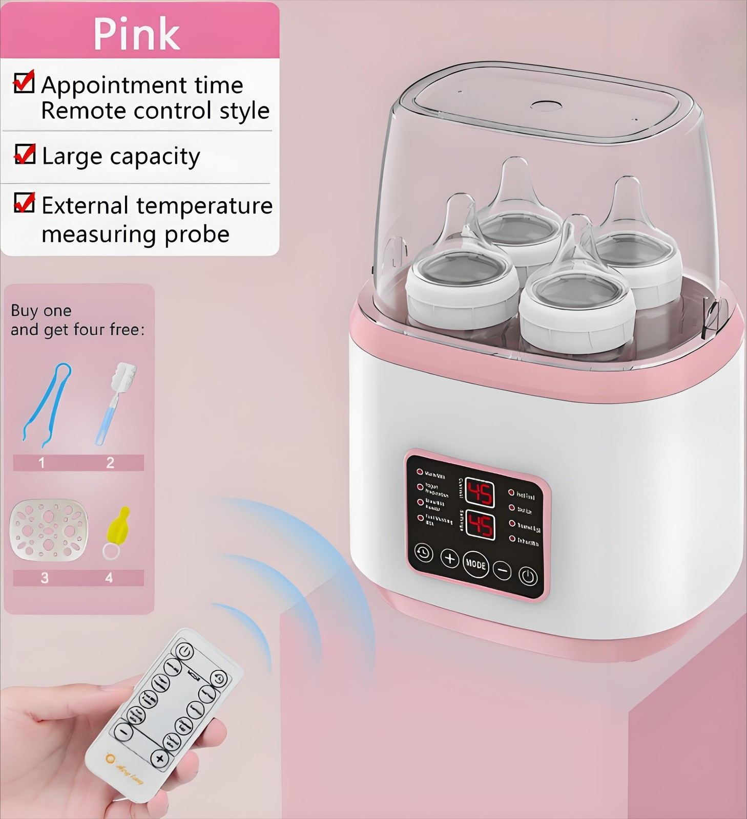 Baby Bottle Warmer Remote Control Steriliser Fast Milk With LCD Display — image 10