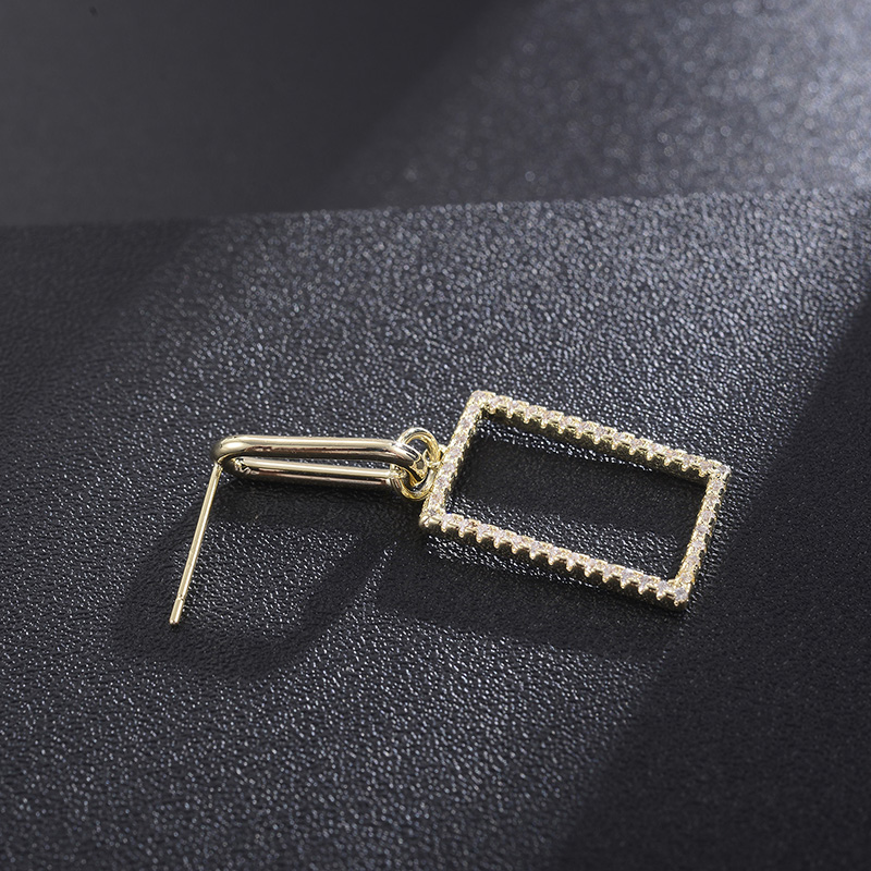 European And American Design Sense Fashion Square Earrings Simple