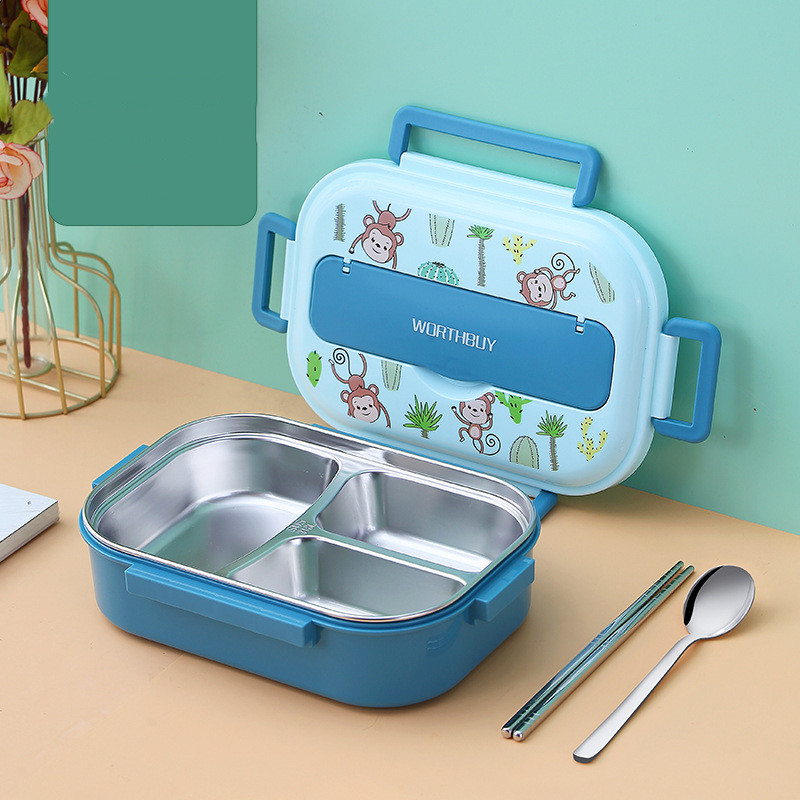 Stainless Steel Portable Thermal Insulation Compartment Lunch Box - Image 6