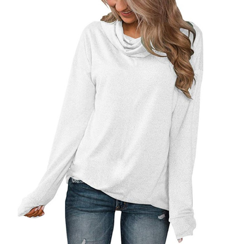 Title 2, Solid Color Pullover Collar Long Sleeve T-Shirt...