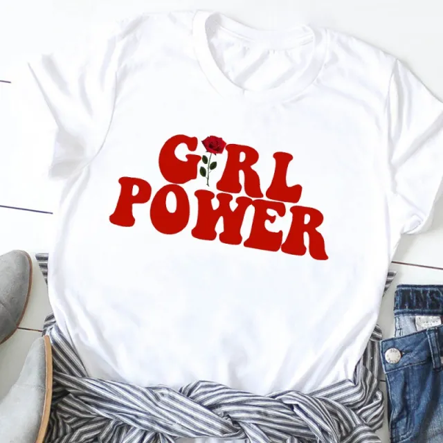 European And American Suffragette Round Neck Short sleeved T shirt 20293Color - Shop at LoveMi