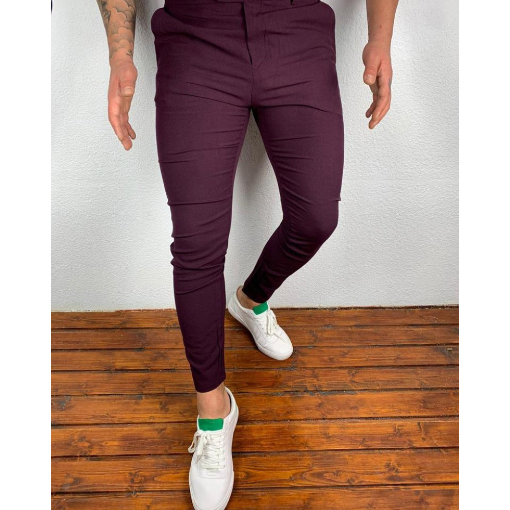 Mens Fashion Solid Color Casual Chaps