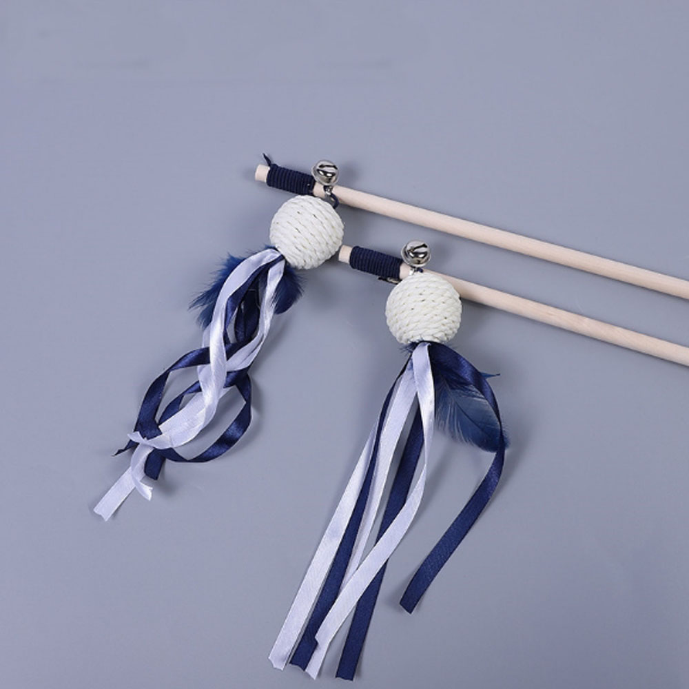 Wooden Pole Funny Cat Stick Toy Original Wood Handmade