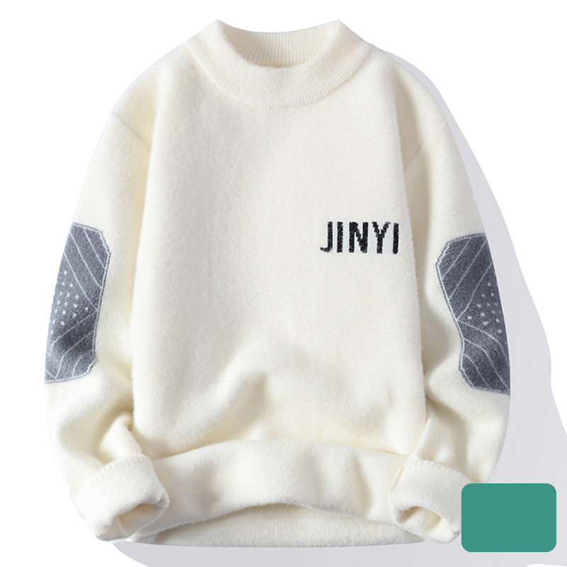 Men’s Fashion Embroidered Crew Neck Jumper – Warm Casual Knit Sweater for Autumn & Winter - Image 13