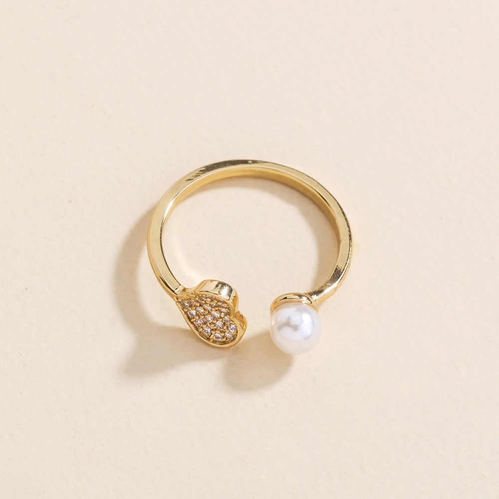 Micro-set Heart-shaped Split Ring