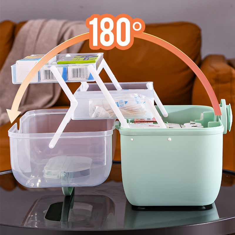 Medicine Organizer Box Large Capacity Portable First Aid Kit Storage. — image 7