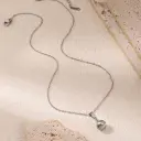Stainless Steel Teardrop-shaped Pendant Necklace view 4