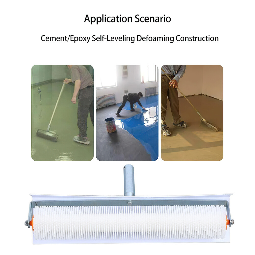 Spiked Roller Aeration 500x90mm Self Levelling Screed Flooring Tool 21mm Spikes 7