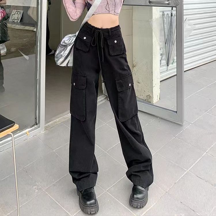 High Waist Work Casual Pants For Women Loose Laced