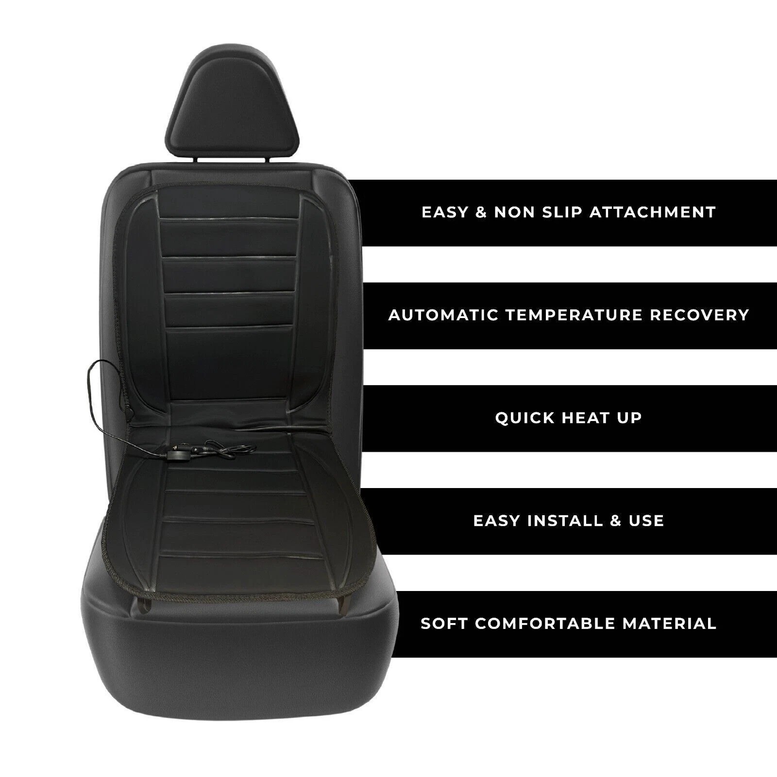 12V Car Seat Pad Cushion Cover Heating Heater Heated Cold Winter Warm Universal — image 8