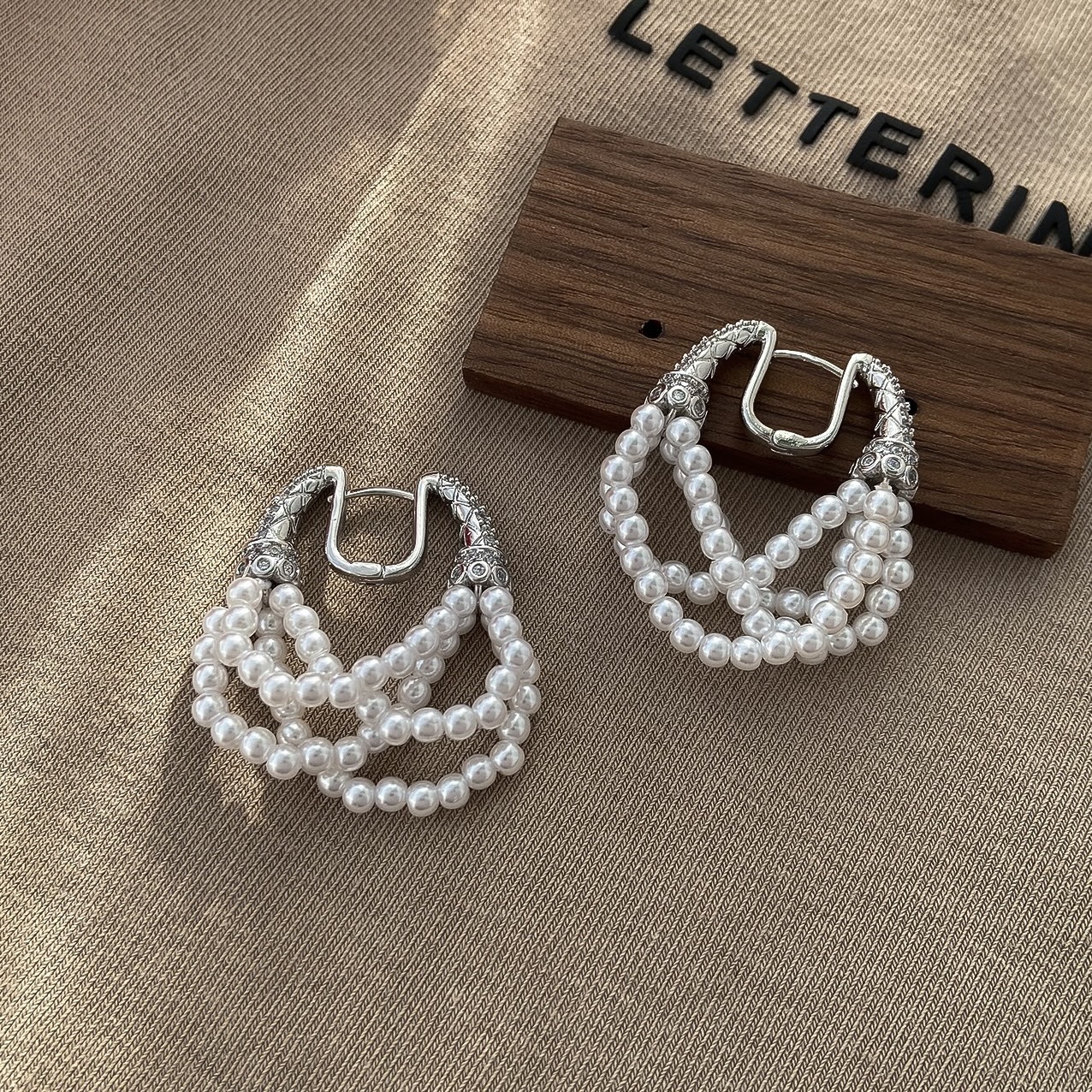 Silver Post Fashion Earrings For Women Flower Geometric Rhinestone Niche Versatile