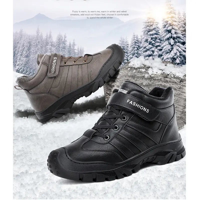 Men's Outdoor Mountaineering Snow Boots In Winter