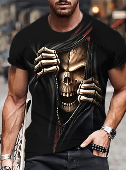 Title 6, Mens T-shirt Summer 3D Muscle Digital Printing...