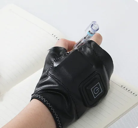 Smart Heating Gloves Charging Warm Riding Warm Hands And Half Fingers One Black Right Hand - Shop at LoveMi