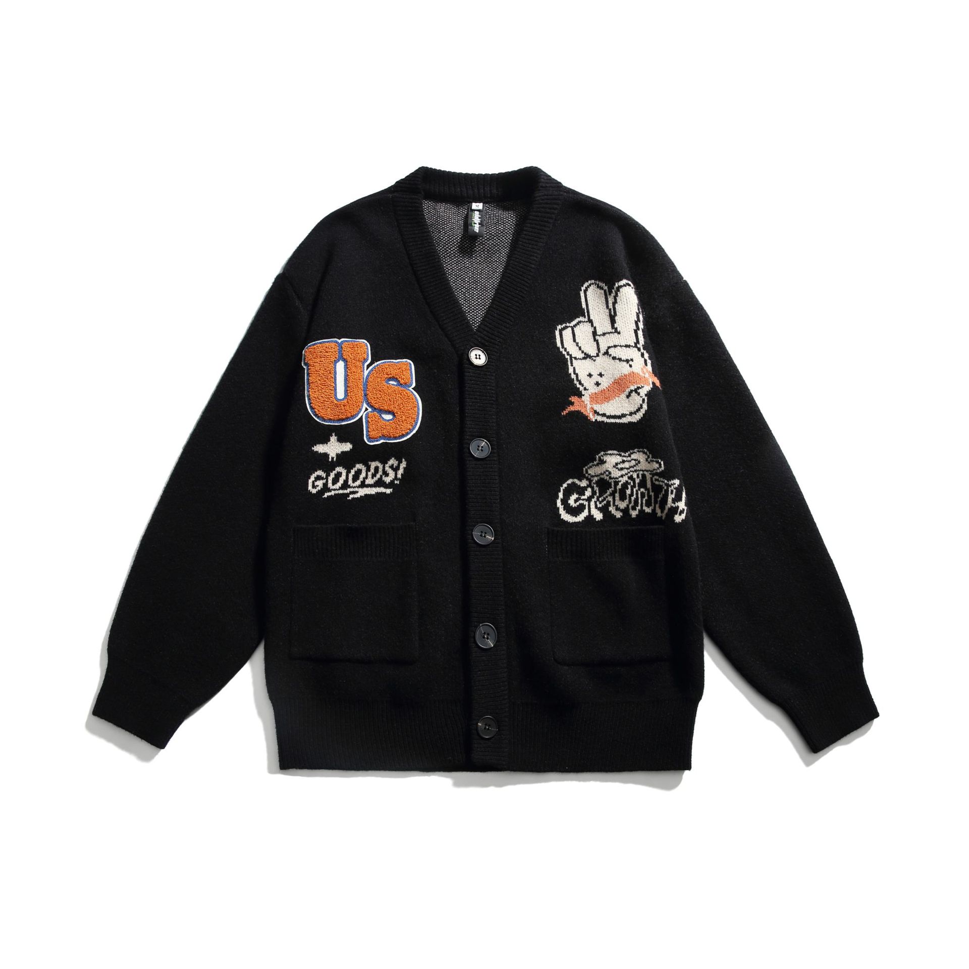 Men And Women With The Same Heavy Cardigan Knitting Sweater