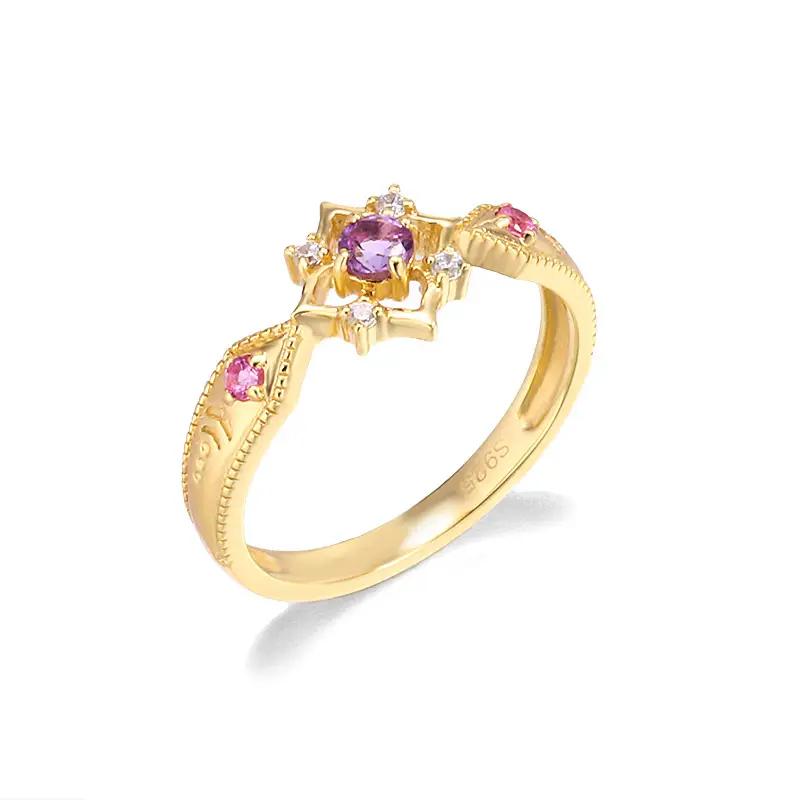 Sterling Silver Amethyst Ring Girl