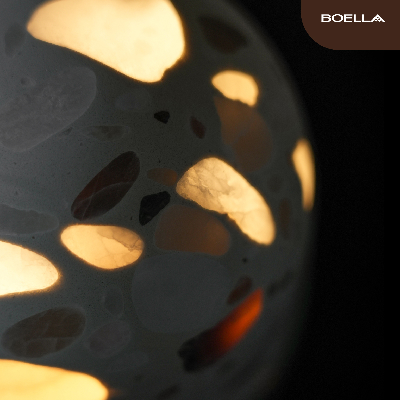 Shattered Light Hollowed-Out Terrazzo Marble Lamp