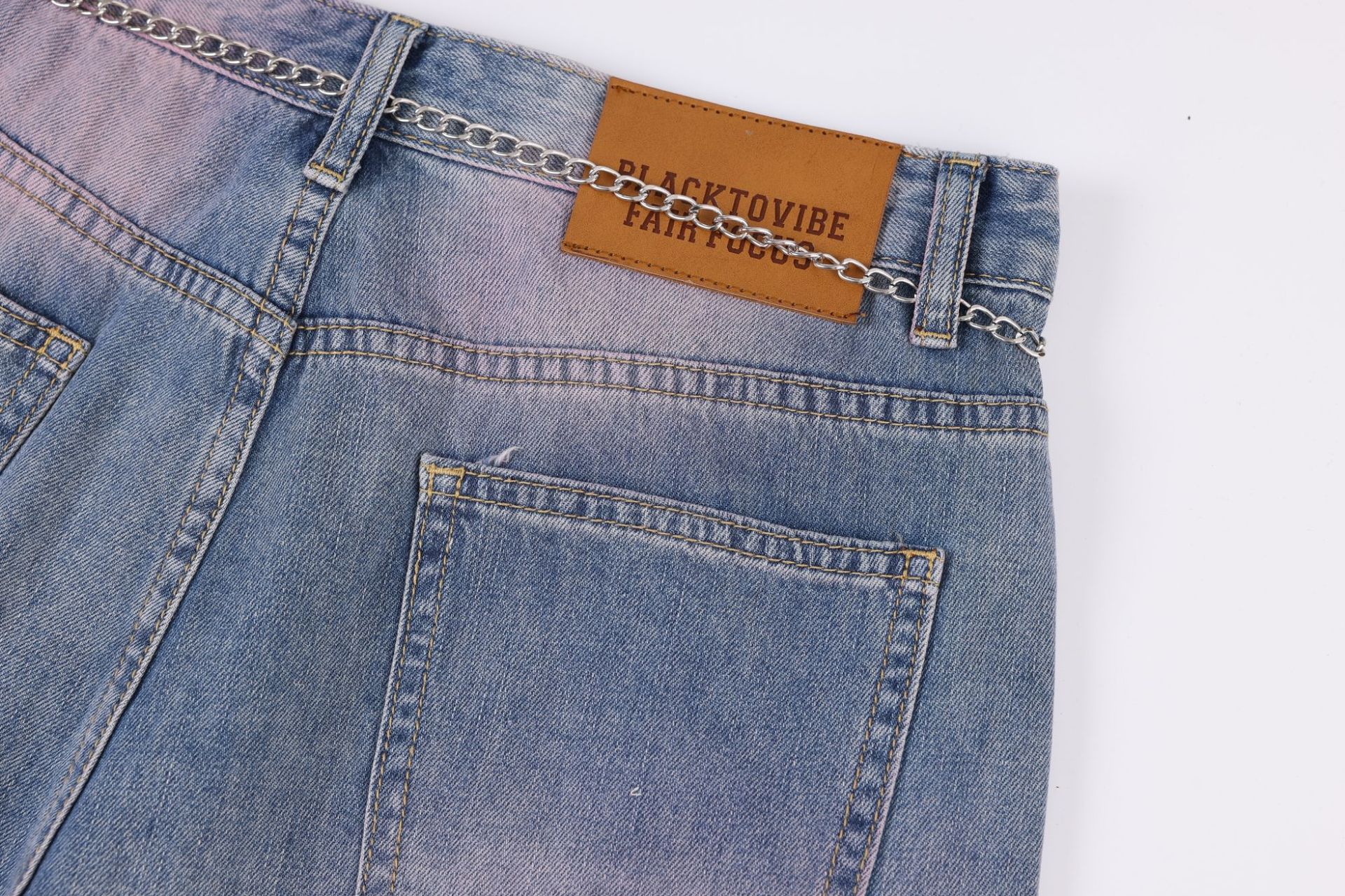 American-style Distressed Heavy Industry Straight Casual Jeans