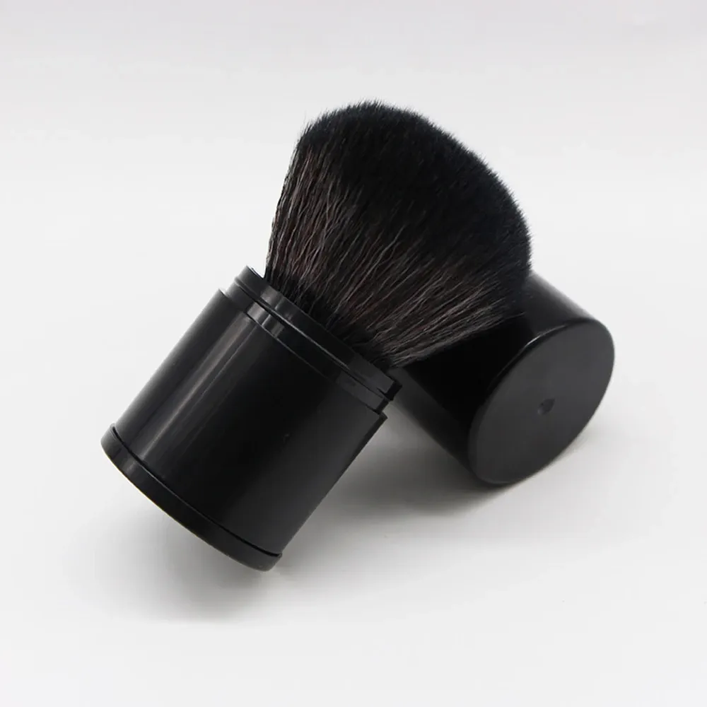 Quality Portable Convenient Retractable Makeup Brush Makeup Tools Accessories For Foundation Powder Eyeshadow Large Loose Powder Blush - Black