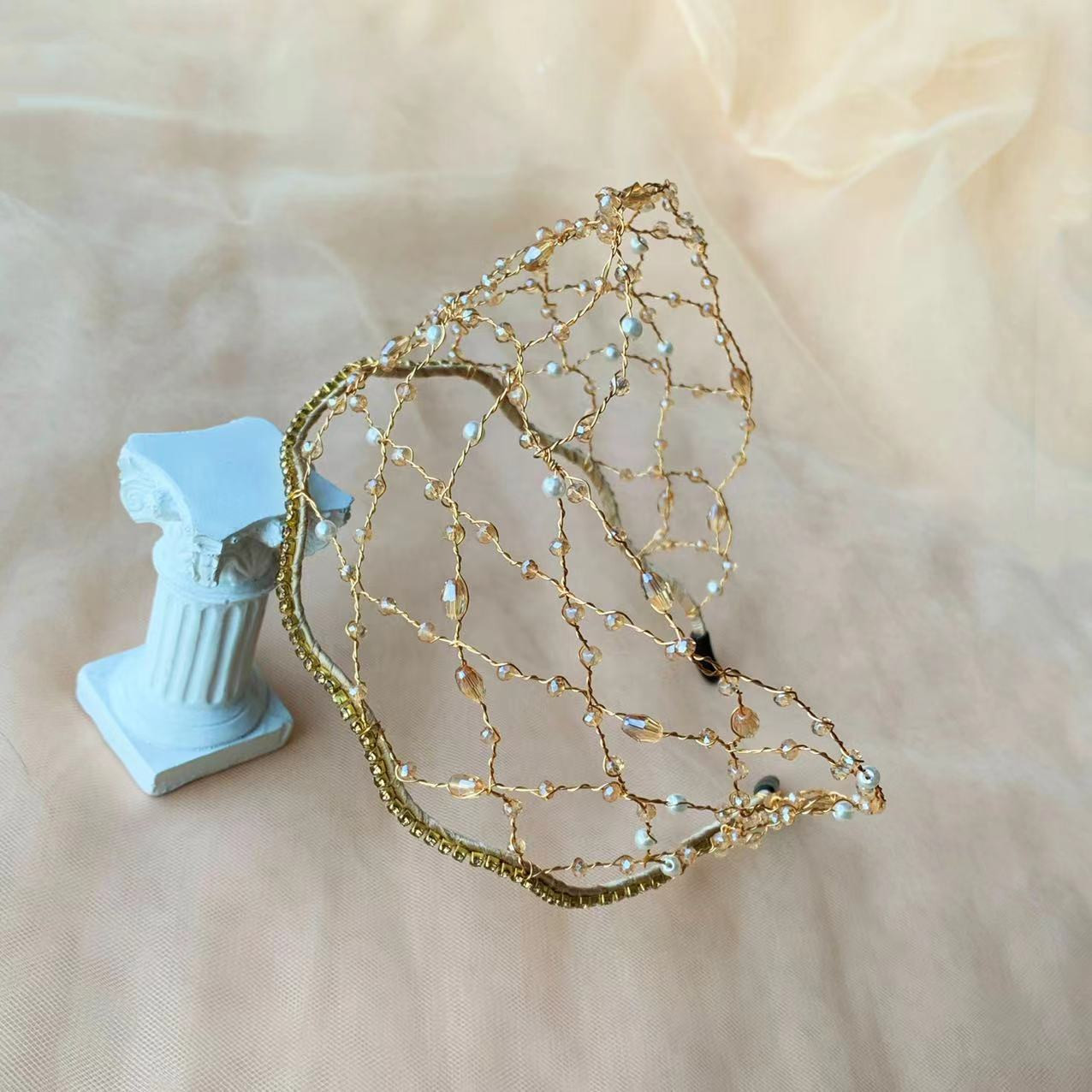 Handmade Beaded Hair Hoop In Korean Version Woven