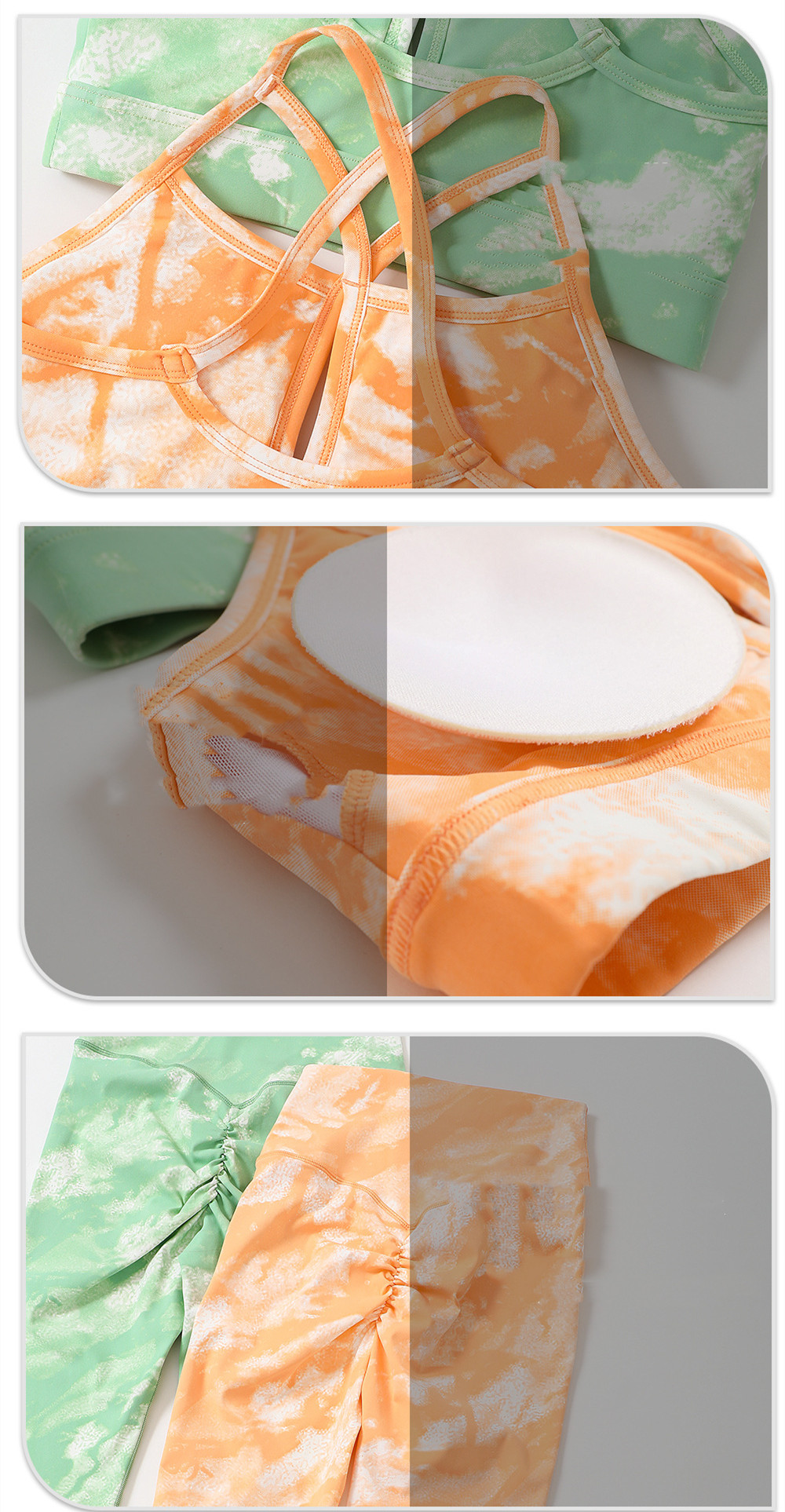 Two-piece Cross Beauty Back Bra And Yoga Pants