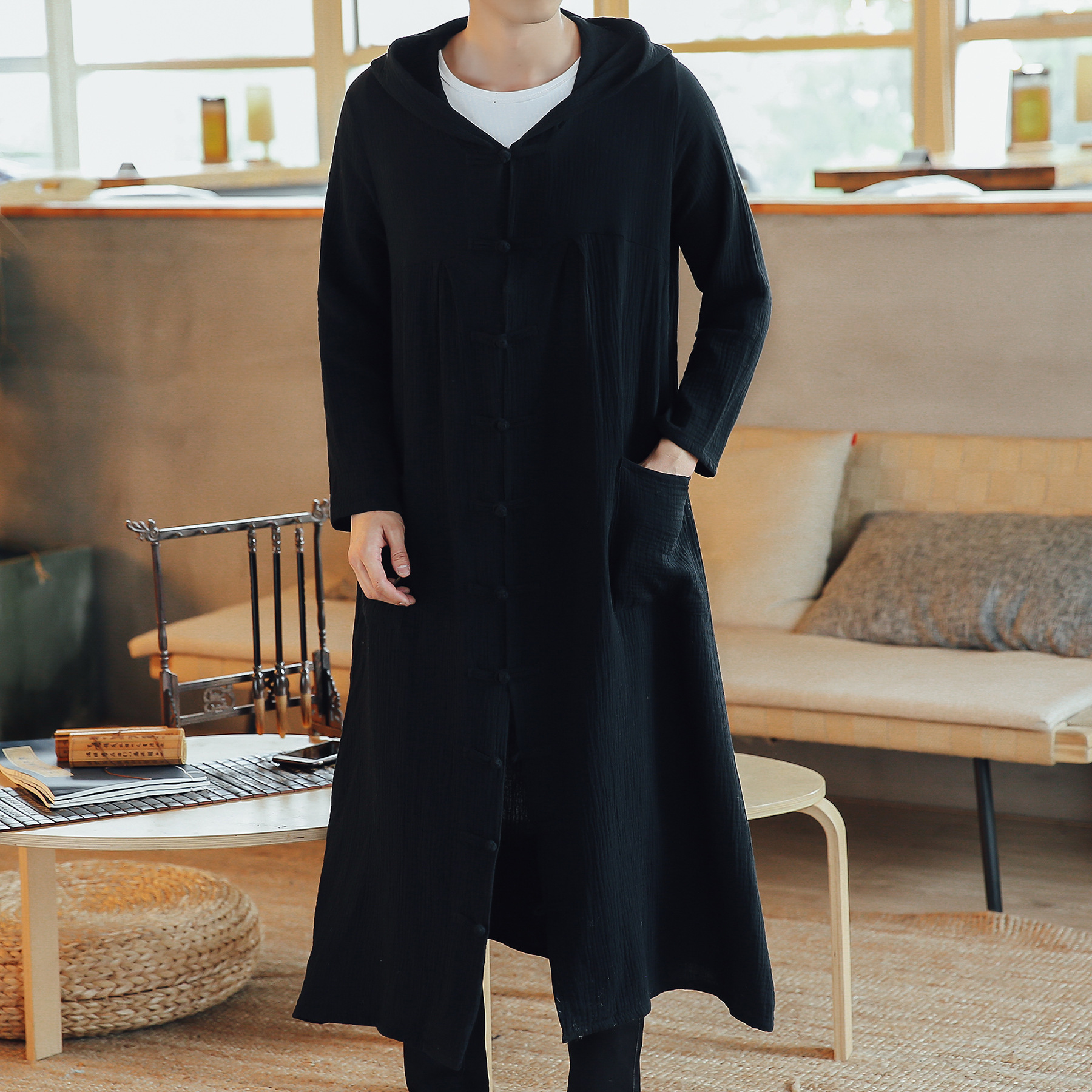 New Men's Loose Solid Color Jacket