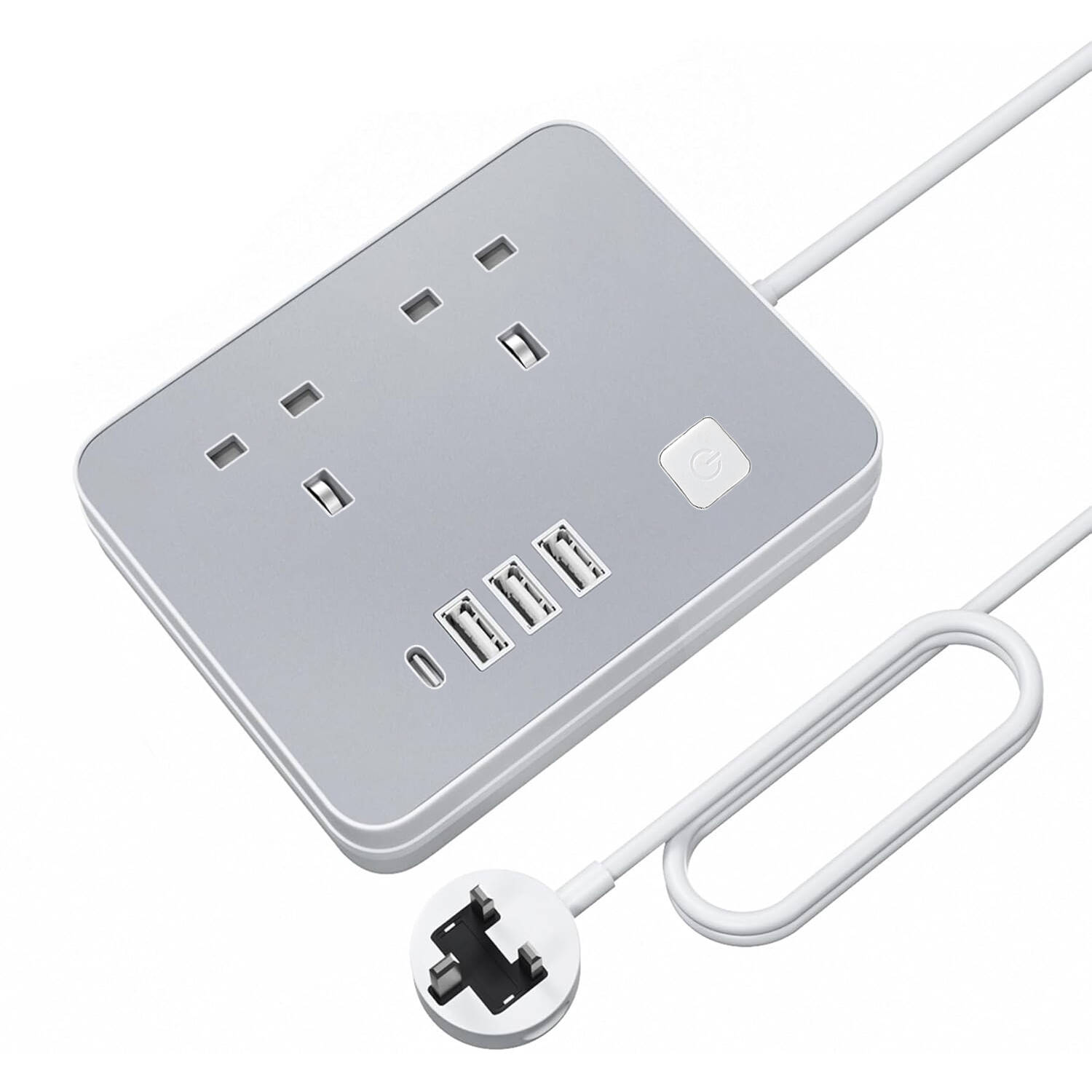 2-Socket Extension Lead With 4 USB
