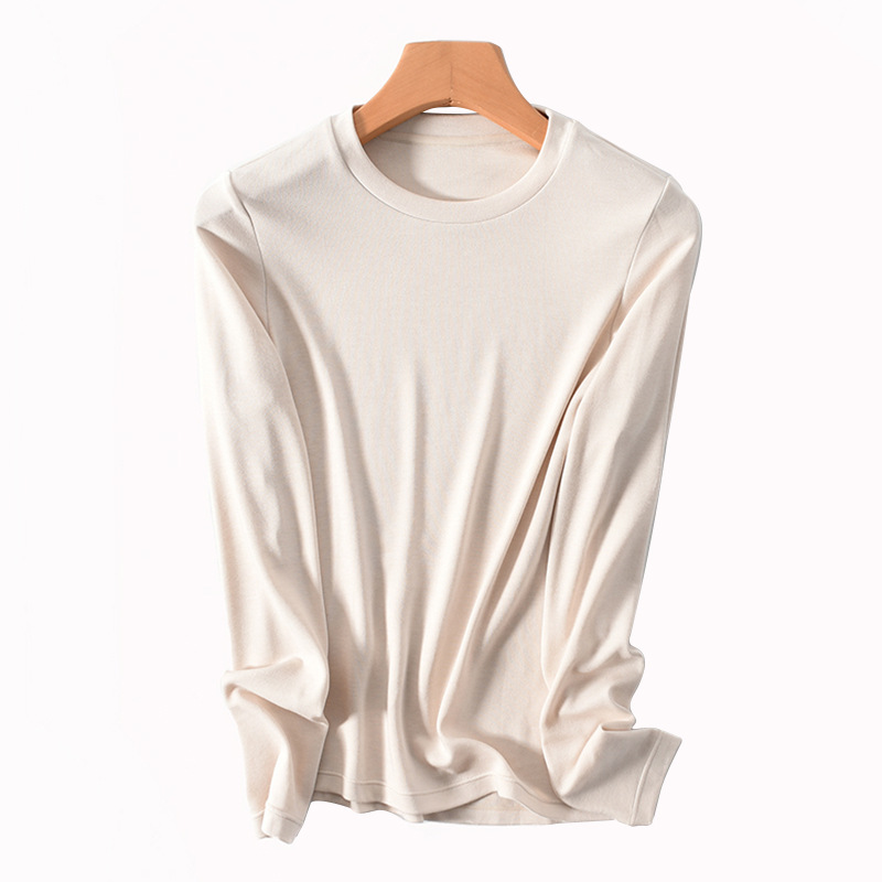 Beige round neck