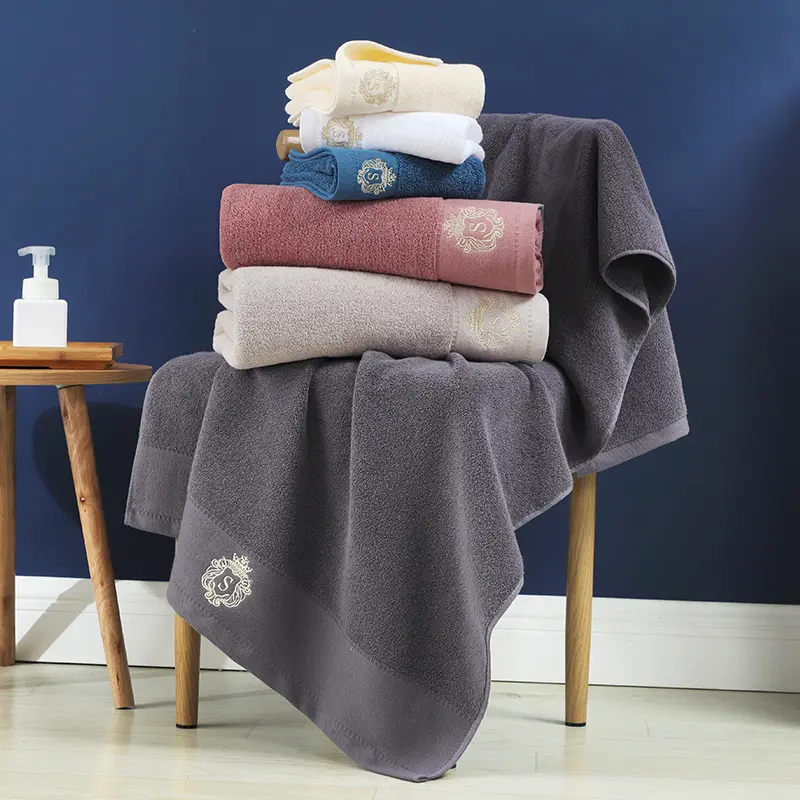 Cotton Bath Towel Embroidery Set Gift Box