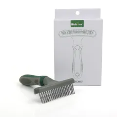 Pet Cleaning And Beauty Products Double Row Comb - Green - View 1