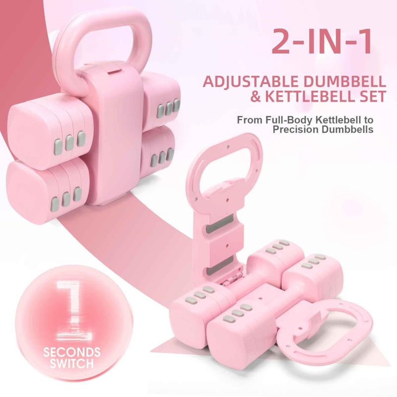 Multifunctional Dumbbells 2in 1 Home Dumbbell Kettlebells Adjustable Weight 11