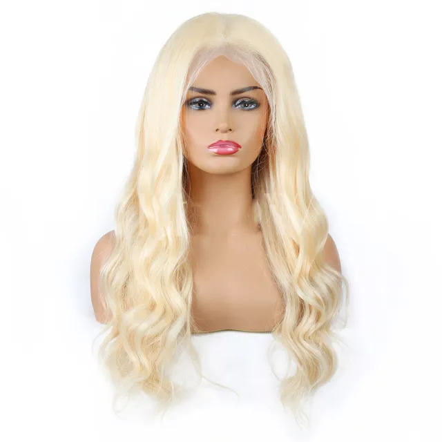 Semi Lace Real Wig Blond Headgear 22Inch - Shop at LoveMi