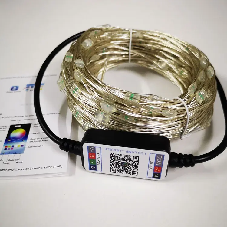 APP Light String Mobile Phone Bluetooth USB Copper Wire