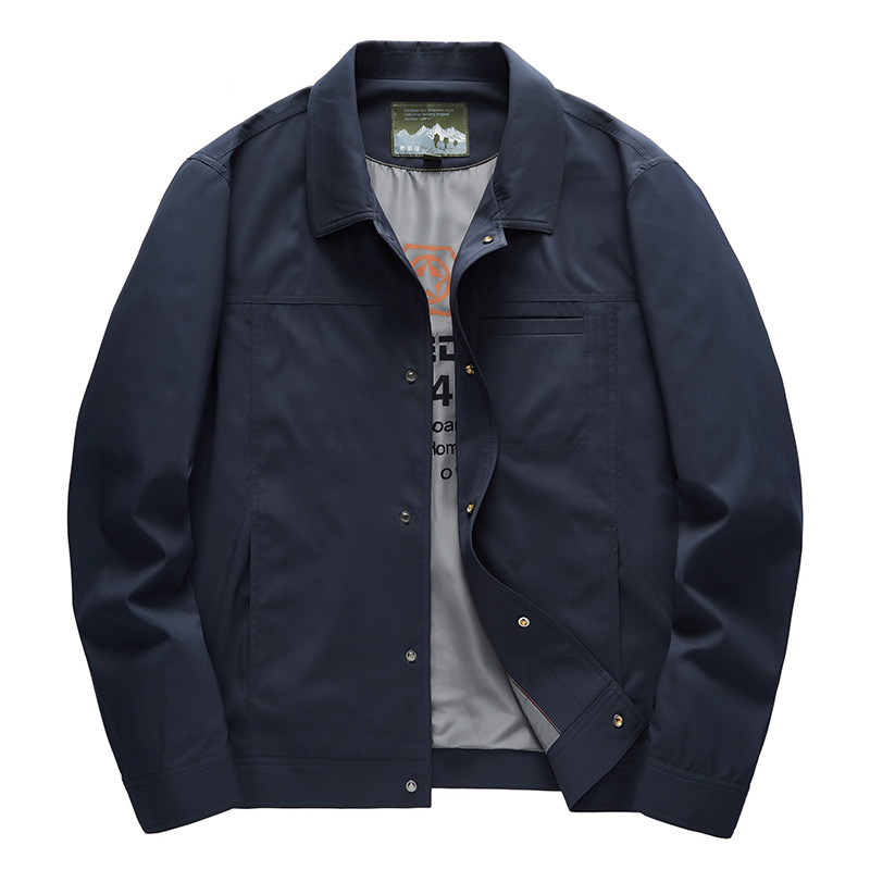 All-match Slim Lapel Stand Collar Solid Color Jacket