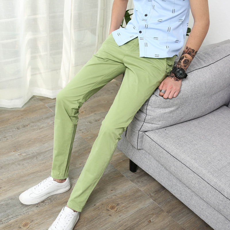 Men's Korean Style Trendy Casual Pants Slim Feet