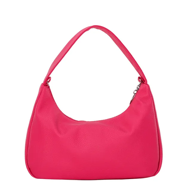 Simple Candy Color One Shoulder Underarm Bag Crescent Rose - Shop at LoveMi