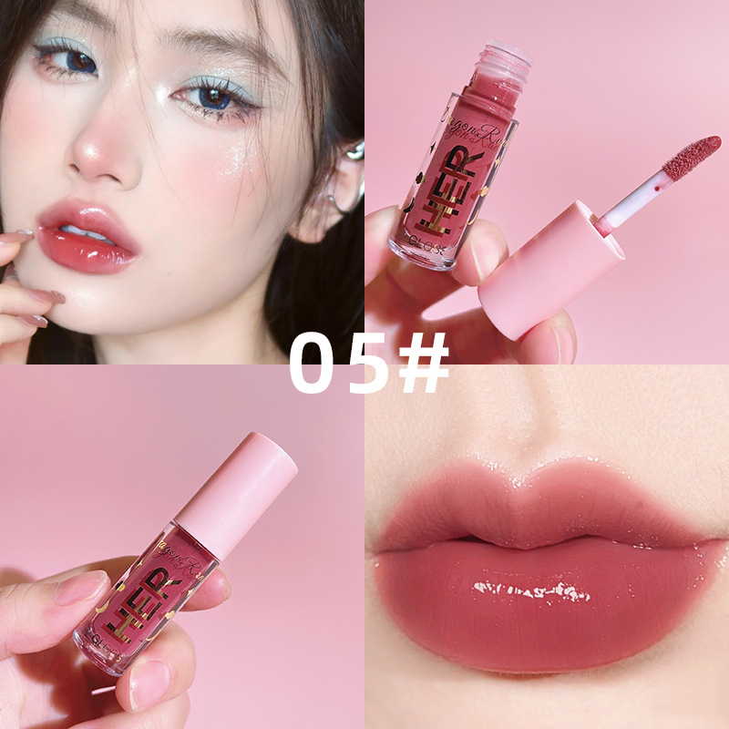 Women's Glaze Mirror Water Lip Glaze Lipstick Color5 - Shop at LoveMi